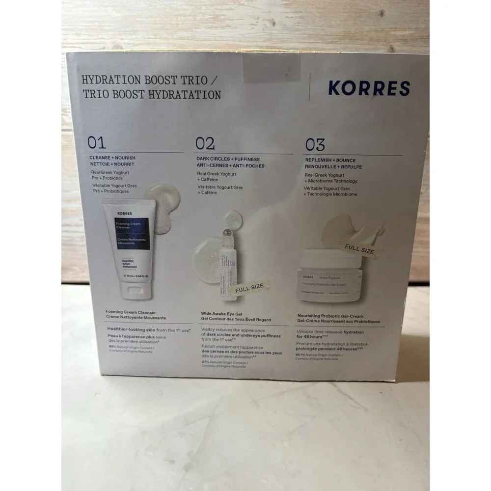 Korres Greek Yoghurt Hydration Boost Trio NEW In Box